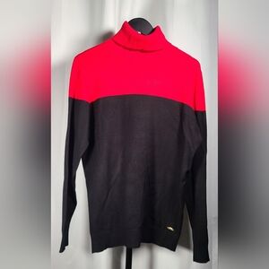 Calvin Klein Red and Black Crew Neck Sweater